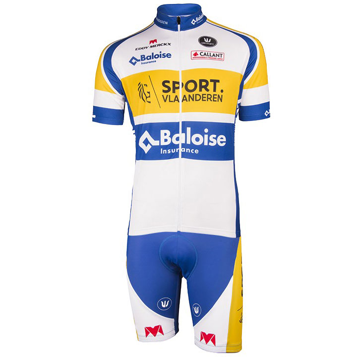 Maglia Topsport Vlaanderen Manica Corta 2017 bianco